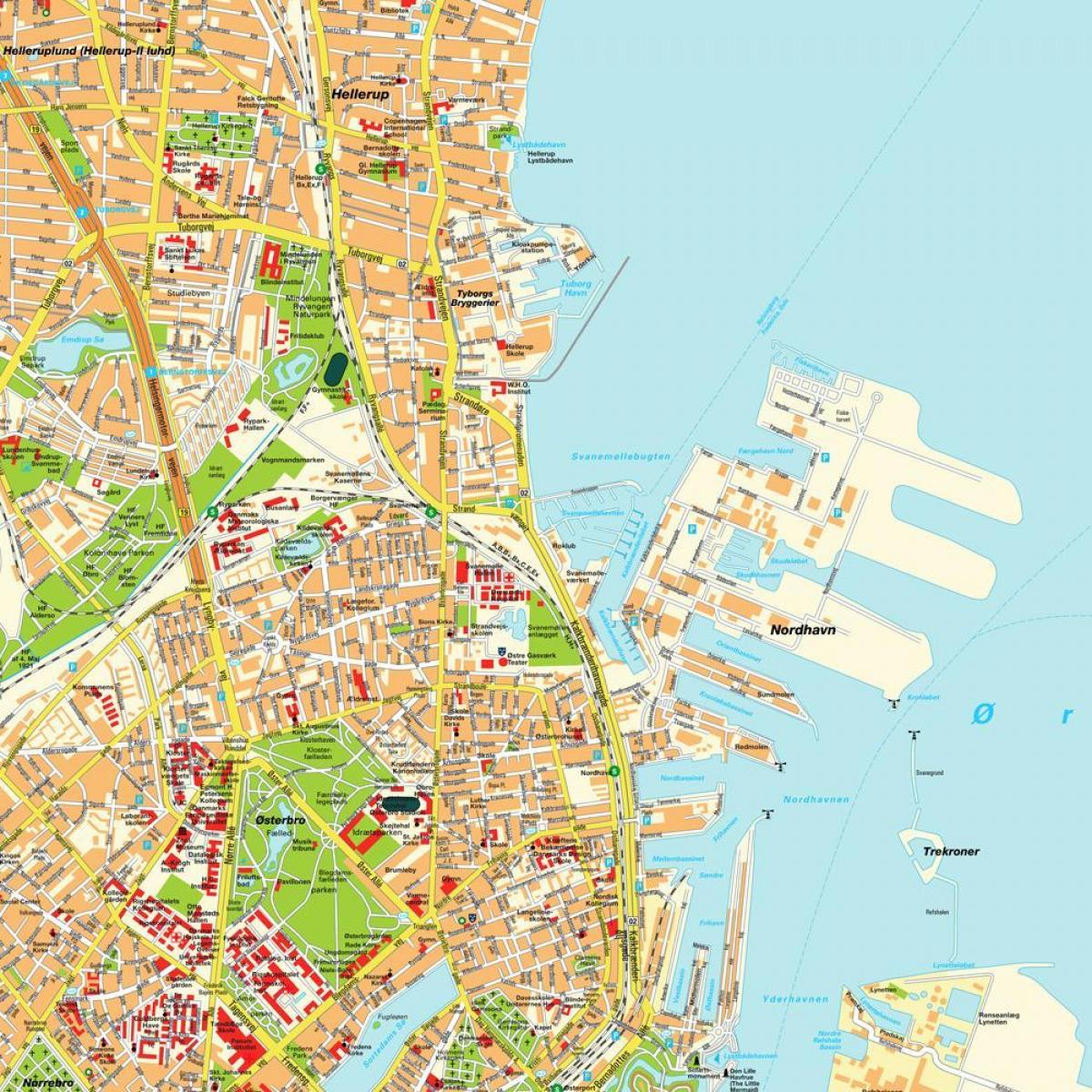 نقشہ کی کوپن ہیگن ڈنمارک