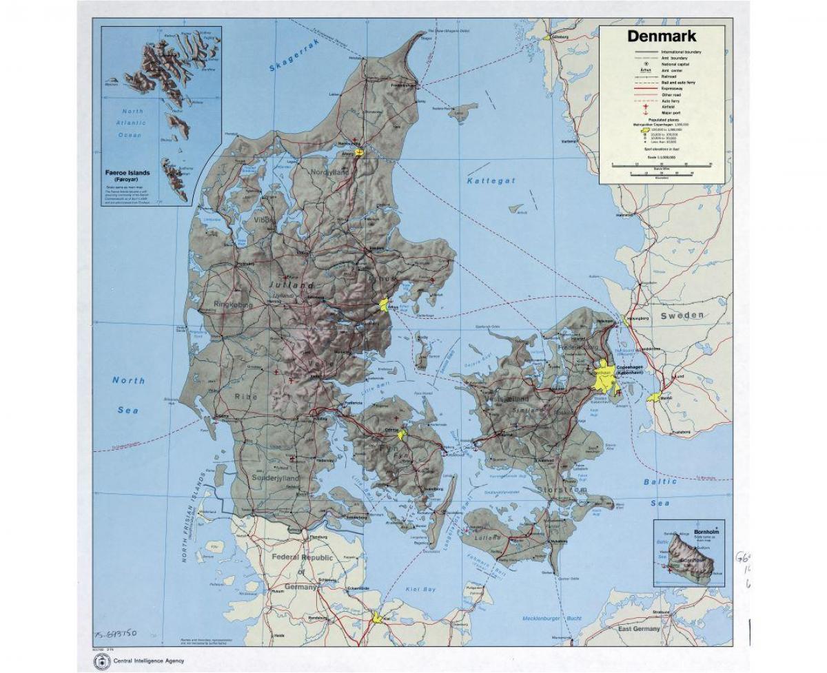 بین الاقوامی ہوائی اڈوں میں ڈنمارک کا نقشہ